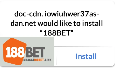 Click vào nút Install để cài đặt app 188BET trên iPhone và iPad