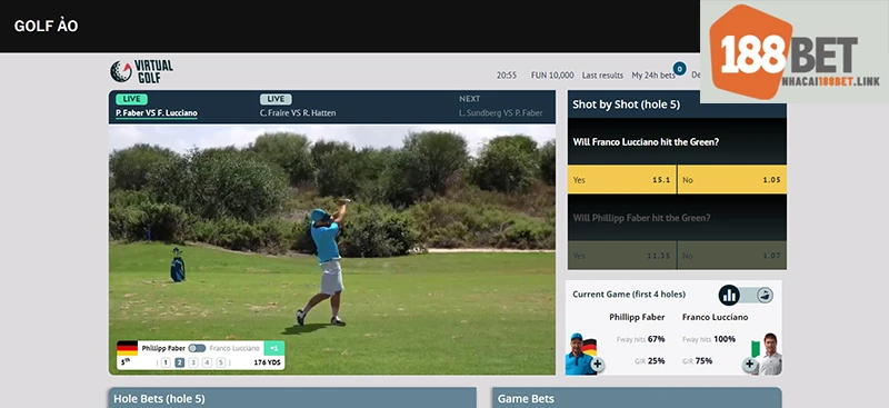 Giao diện Golf ảo tại Nhà cái 188BETlink