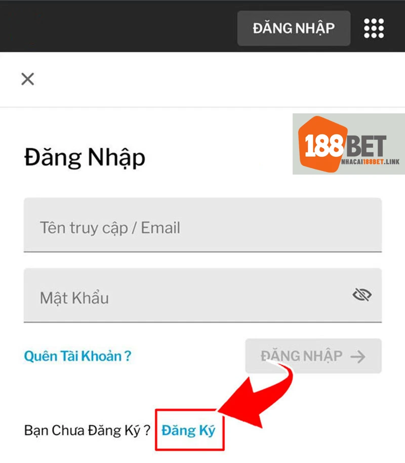 Hướng dẫn bạn cách đăng ký hội viên 188BET trên Mobile