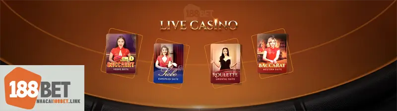 Live casino 188BET cung cấp nhiều trò chơi hấp dẫn