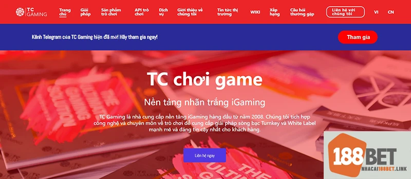 TC Gaming là đối tác lớn của 188BET ở mảng xổ số trực tuyến