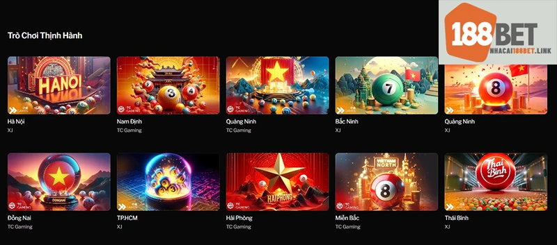 Xổ số 188BET có đày đủ lô đề các đài để bạn thỏa sức tham gia